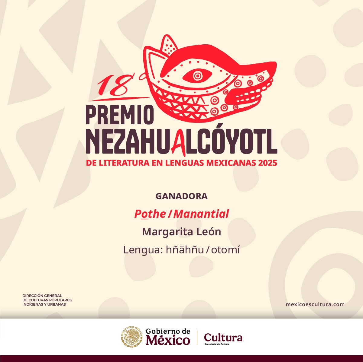 Ganador 17° Premio Nezahualcóyotl de Literatura en Lenguas Mexicanas 2025